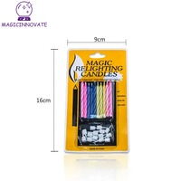 Bougies Magiques pour Gâteau, Réallumage Amusant, Blowing Funny Tricky Birthday Eternal Festivals Party Supplies Joke Birthday Cake Decors