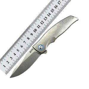 سكين جيب فاخر بشفرة من مسحوق فولاذ M390، أداة EDC راقية بمقبض تيتانيوم مصنع بتقنية CNC، مناسب للاستخدام القتالي والتخييم بنمط Bowie وللأعمال اليدوية DIY - Product Image 6