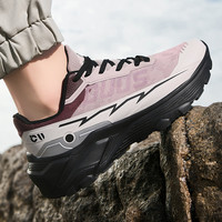 Chaussures de sport décontractées unisexe grande taille pour le printemps, absorbant les chocs, pour la course sur sentier, avec doublure en maille et tige synthétique en EVA