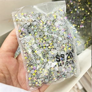 Lot de 20 couleurs de strass thermocollants, 1440 pièces, en verre cristal AB, à dos plat pour vêtements - Product Image 3