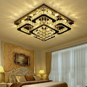 designer luxury lighting square <b>lamps</b> Villa Hotel Crystal Ball chandelier ceiling light <b>for</b> bedroom - Product Image 2