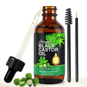 60Ml Pure Jamaican Black Castor Essential Oil Scalp Hair Strengthening Oil Infused Biotin And Encourages Growth Hair Oil