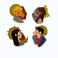 Personnage d'anime épingles en émail doux badges en métal personnalisation prix d'usine imprimé UV