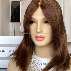 Expédition rapide Européenne Brute 18 Pouces #12 Cheveux Vierges Naturel Droite HD Lace Top Perruque Cap avec Dentelle Transparente pour Dames - Product Image 1