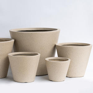 <span class=keywords><strong>Maceta</strong></span> Cónica Minimalista Grande para Exteriores, de Óxido de Magnesio y Arcilla, para Jardín o Uso Doméstico, Ecológica - Product Image 3