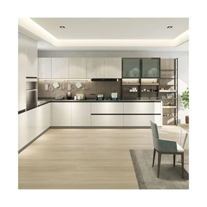 CBMmart Modern Kitchen Furniture Custom Luxury Glossy <strong>Door</strong> Board Modular Wall Cupboard Kitchen Cabinet - Product Image 1