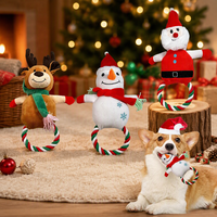 Jouet en peluche pour chien en forme de renne de Noël, jouet interactif qui couine, pour la vente en gros