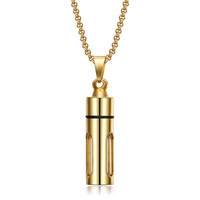 Collier diffuseur d'huiles essentielles créatif transfrontalier, style européen et américain, en acier inoxydable