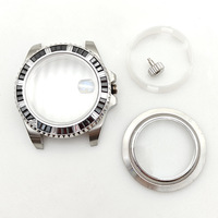 Nouveau boîtier de montre de plongée Submarin 40mm boîtier en diamant en acier inoxydable 316L verre saphir adapté au mouvement 2813/8215