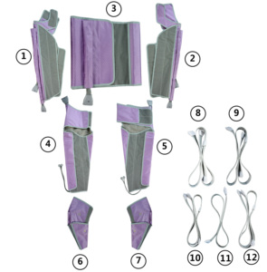 Dispositivo de Presoterapia Infrarroja para Uso en Salón, Masaje por Presión de Aire, 48 Bolsas de Aire, Plástico, Portátil, Drenaje Linfático Corporal, Pérdida de Peso - Product Image 3