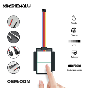 ไฟกระจกห้องน้ำ LED แบบสัมผัสขนาดเล็กปรับแต่งได้ พร้อมสวิตช์เซ็นเซอร์เหนี่ยวนำแบบสามสี/สีเดียว สีน้ำเงิน รองรับไฟฟ้า 12V/24V แบบคู่ - Product Image 1