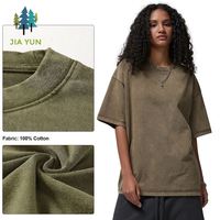 Kaos Katun Berat 275gsm Batik Washed Distressed Drop Shoulder Kasual Oversized Pria