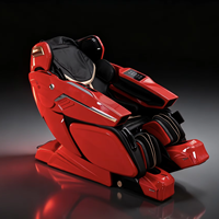 Fauteuil de massage portable de luxe 888 4D à gravité zéro pour le corps entier, avec roulettes, OEM ODM, vente en gros, Shiatsu, chauffage, airbags, rouleaux pour les pieds
