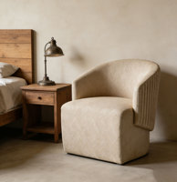 Fauteuil d'appoint en tissu durable CARLFORD Nordic, fauteuil moderne pour la maison, salon, chambre à coucher