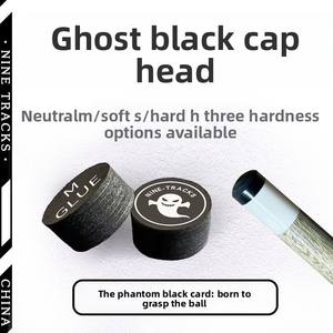 Tête de queue de billard durable multicouche Nine-<span class=keywords><strong>track</strong></span> Ghost White en peau de porc 14 mm, 3 tailles disponibles (S/<span class=keywords><strong>M</strong></span>/H) pour billard et snooker - Product Image 2