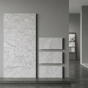 Azulejos de Porcelana Fuma con Textura de Piedra Gris, 60x120cm, Acabado Brillante para Paredes y Pisos Contemporáneos - Product Image 5