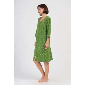 ชุดเดรสสเวตเตอร์มีกระเป๋าซิปแขน 3/4 สำหรับผู้หญิง XXL แฟชั่นสวมใส่สบายๆ ที่บ้าน - Product Image 3