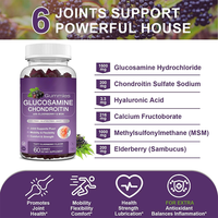 Oem Aangepaste Label Bulk Glucosamine Chondroïtine Gummies Immuun En Gezamenlijke Ondersteuning Supplement Voor Mannen En Vrouwen