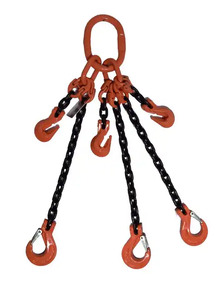 Eslinga de Cadena Soldada de 10 Pies, 4 Vías x 5/16 Pulgadas, Acero, 11000 Libras, 5 Toneladas, para Elevación de Cadenas, Eslingas de Cadena, Cadena de Eslinga G80, 4 Patas - Product Image 4