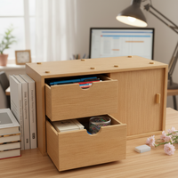 Ensemble de bureau en bois personnalisé de type support de rangement, 30x15x15 cm, Taïwan, pour l'organisation de rangement à domicile OS0006 Hau Shin Development