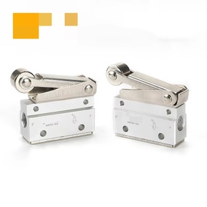 MOV-03 Pneumatic Valve 2 Position 3 Way G1/8 Pipe Ball Mechanical Valve <b>Push</b> <b>Button</b> <b>Switch</b> Roller Type Mechanical Magnetic Valve - Product Image 4