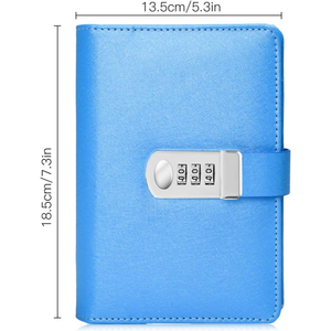 Màu Đỏ Refillable Khóa Nhật Ký A6 Chất Kết Dính Tạp Chí Lá Lỏng Lẻo Xoắn Ốc Mật Khẩu Máy Tính Xách Tay Kết Hợp Khóa Tạp Chí - Product Image 6