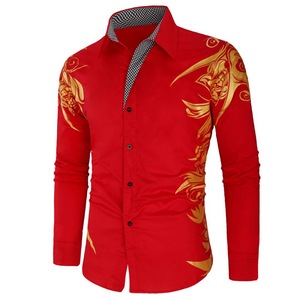 Nueva Camisa de Hombre, Camisa Casual con Estampado Moderno, Reemplazo Capilar - Product Image 4