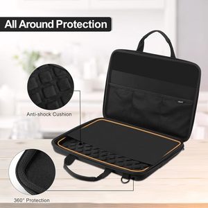 Maletín Rígido para Portátil con Patrón Antichoque en Forma de X, Correa de Hombro y Asa para Portátiles de 14-15.6 Pulgadas - Product Image 2