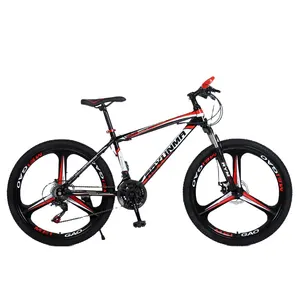 체인 29 인치 풀 서스펜션 산악 자전거, 탄소강 천진 마그네슘 합금 더블 디스크 브레이크, 24 단 21kg 자전거 150kg
