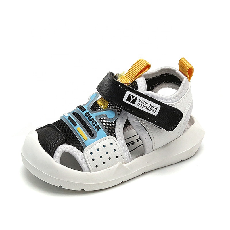 Лидер продаж, дешевые легкие и удобные сандалии с мягкой подошвой для защиты ног, на плоской подошве, спортивные Нескользящие Детские сандалии для отдыха