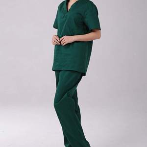 Completo da <span class=keywords><strong>donna</strong></span> in tinta unita elasticizzato per uniforme medica con scollo a V Top <span class=keywords><strong>Cargo</strong></span> affusolato Jogger Multi-tasca pantaloni <span class=keywords><strong>tuta</strong></span> di liquidazione - Product Image 2