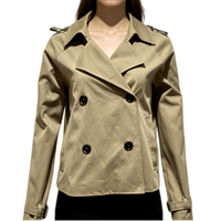 Vente en gros usine – Manteau trench court classique pour femme, coupe-vent décontracté, double boutonnage, vêtement d'extérieur printemps, support OEM ODM