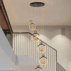 Lámpara de Araña Antigua de Estilo Chino, Totalmente de Cobre, con Barra de Luz LED, Tamaño Mediano, Alimentación de CA, para Salón de Té o Club - Product Image 4