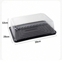 Boîte d'emballage alimentaire jetable en PET transparent et recyclable BOAO, personnalisable, pour desserts et gâteaux, modèle N915-03