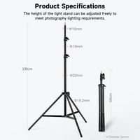 Support de Lumière Professionnel Portable en Aluminium pour Photographie, Support de Téléphone Mobile pour Diffusion en Direct, Support de Microphone, Trépied pour Éclairage d'Appoint - Vente en Gros