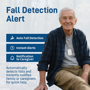 Bouton SOS d'urgence pour personnes âgées 4G LTE, dispositif portable, détection de chute, alarme, télésanté, aide, suivi GPS avec étanchéité IP67, GPS/LBS - Product Image 4