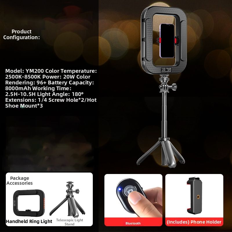 8000mAh+Selfie Stick+Bluetooth Black