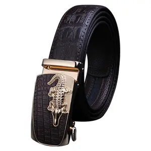 Alligator Cowhide Automatic Buckle Belt Classic Casual Men's Belt OMJ Factory Wholesale