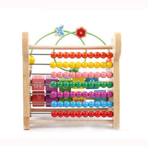 Pas cher coloré en bois montessori jouets arc-en-ciel boulier rack jeu de mathématiques jouet en bois enfants - Product Image 6