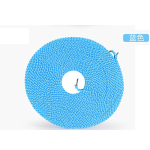 Corde à linge portable ronde bleue de 5 mètres avec crochets pour usage extérieur - Product Image 1
