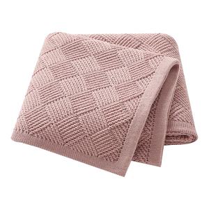 Xiti ผ้าห่มเด็ก<span class=keywords><strong>สี</strong></span>ทึบทอสบายกลางแจ้งหนาอบอุ่นผ้าห่มห่อตัวทารกผ้าห่มถักลายสก๊อต - Product Image 1