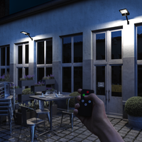 Nouvelle conception personnalisable, lumière solaire murale LED à détecteur de mouvement en ABS pour extérieur, jardin, villa, maison, rue, cour rurale