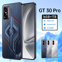 Teléfono GT 30 Pro 5G, 8000mAh, 7.3 Pulgadas, Cámara IA de 108MP, 16GB+1TB, Doble SIM+TF, Desbloqueo Facial, Control por Voz, Marco Metálico, Android 15 Deca