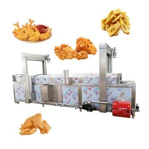 Gas or Electricity Heated Continuous Churros Chicken Steak Dough Stick Dumpling Samosa Fryer Machine