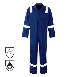Factory Supply Mens Protective Welding Jumpsuit Welder Coverall Uniform