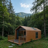 Maison préfabriquée modulaire de luxe, imperméable, écologique, à structure triangulaire en acier, mini-maison portable, cabane biomimétique portable