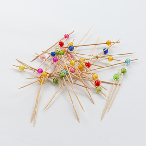 Brochetas Decorativas de Bambú para Barbacoa de Verano, para Frutas Tropicales y <span class=keywords><strong>Camarones</strong></span>, Brochetas Desechables Teppo de 12 cm para Fiestas <span class=keywords><strong>en</strong></span> la Playa - Product Image 4