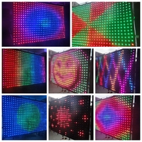 Ilumina tu Escenario Móvil: Cortina LED P10 de 2x2m para Fondo de Escenario, Cortina de Video LED, Cortina de Estrellas LED