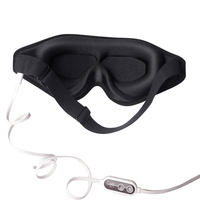 Masque chauffant électrique USB en coton tricoté élastique pour les yeux, avec compresse chaude et massage à la vapeur, personnalisable avec logo OEM pour le sommeil