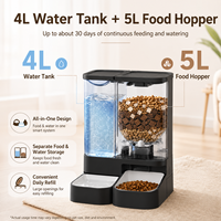 OEM ODM 4L Water 5L Voedsel APP Besturing Bewegingsgeactiveerde Licht Automatische Huisdierenvoederdispenser